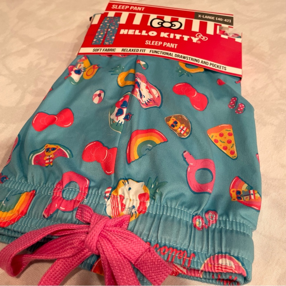 Hello Kitty Sleep Pants NEW XL Christmas Gift Womens Ladies Drawstring Waist